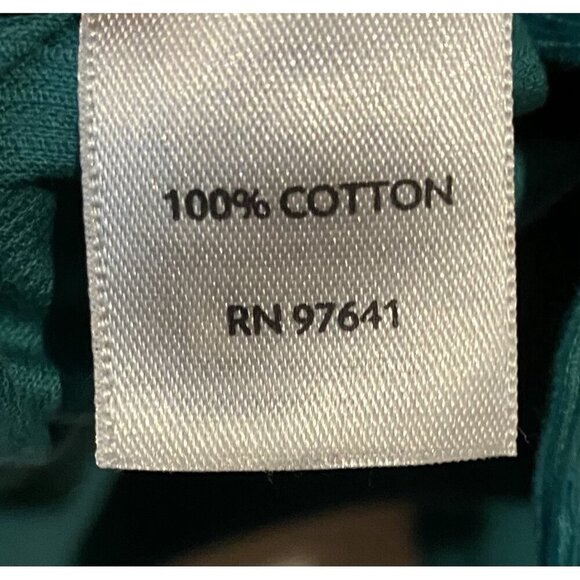 J Jill Top Womens Large Green Corduroy Tunic Button Up Long Sleeve Lightweight - Picture 5 of 7